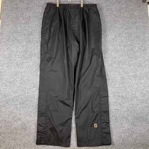 FootJoy DryJoys Pants Mens L (34x32) Black Rain Shell Ankle Zip Hydrolite Golf
